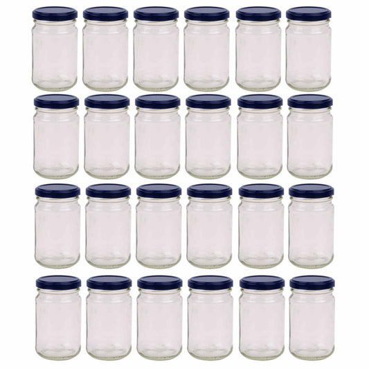 24x 375ml Flint Glass Jars + Twist Lids - Round Food Storage Preserving Jar V238-SUPDZ-39259157692496