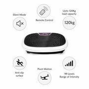 Social Hike 60cm Vibration Plate Machine Full Body Exercise Platform White V238-SUPDZ-39277730529360