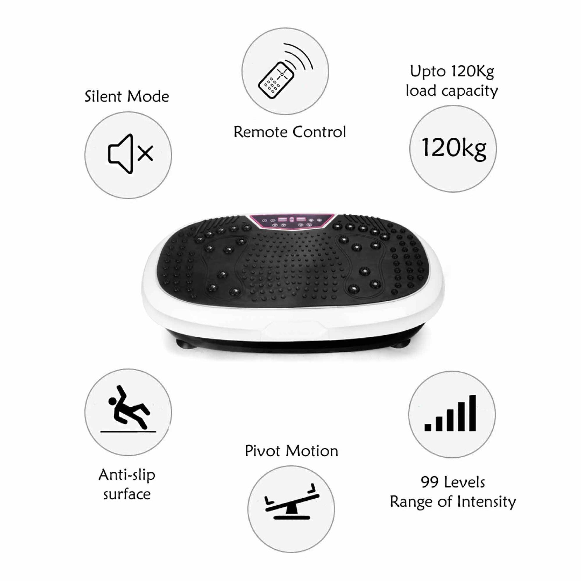 Social Hike 60cm Vibration Plate Machine Full Body Exercise Platform White V238-SUPDZ-39277730529360