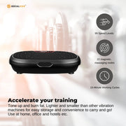 Social Hike 60cm Vibration Plate Machine Full Body Exercise Platform Black V238-SUPDZ-39285919055952