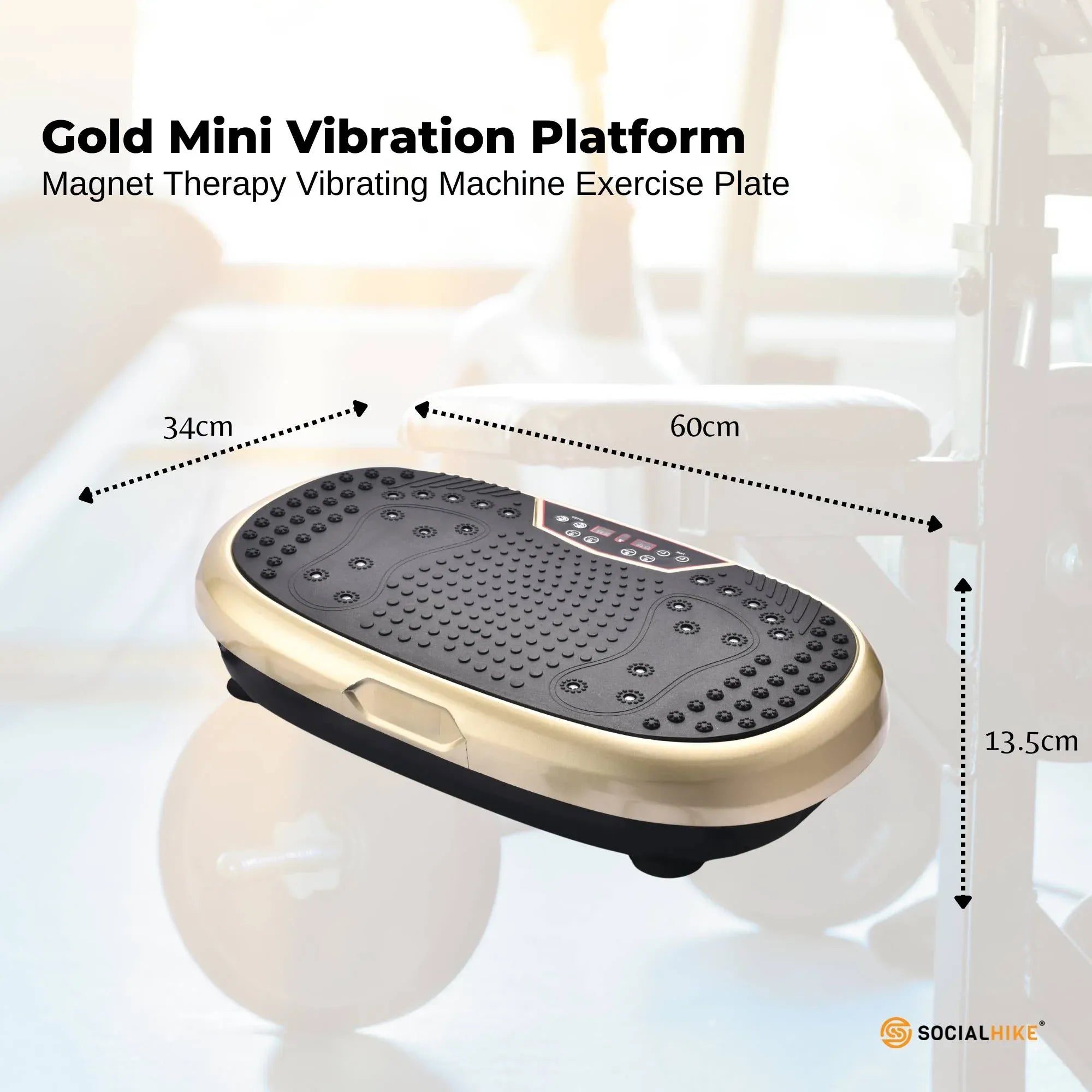 Social Hike 60cm Vibration Plate Machine Full Body Exercise Platform Gold V238-SUPDZ-39285942550608