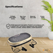 Social Hike 60cm Vibration Plate Machine Full Body Exercise Platform Gold V238-SUPDZ-39285942550608