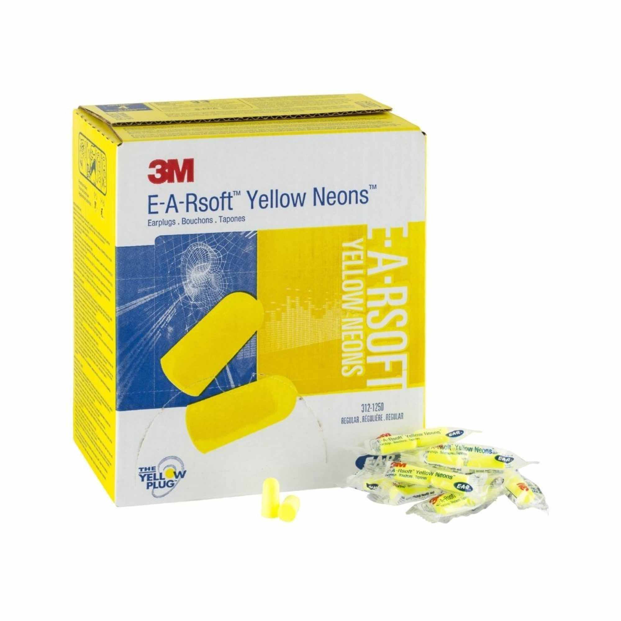 200 Pairs 3M Foam Safety Neon Earplugs Workplace Noise Reduction Disposable Plug V238-SUPDZ-39395998793808