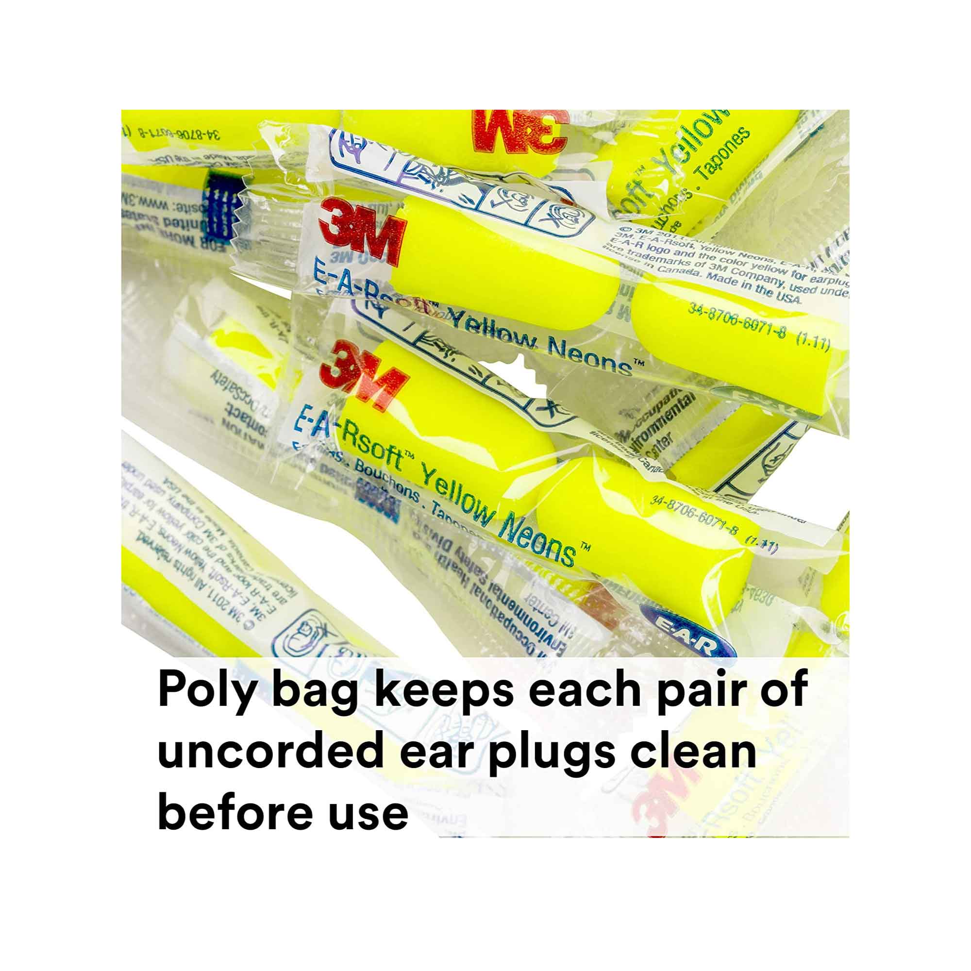 200 Pairs 3M Foam Safety Neon Earplugs Workplace Noise Reduction Disposable Plug V238-SUPDZ-39395998793808
