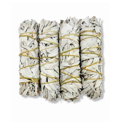 4x Californian White Sage Smudge Sticks - Large 18-20cm Incense Cleansing Bundle V238-SUPDZ-39397046124624