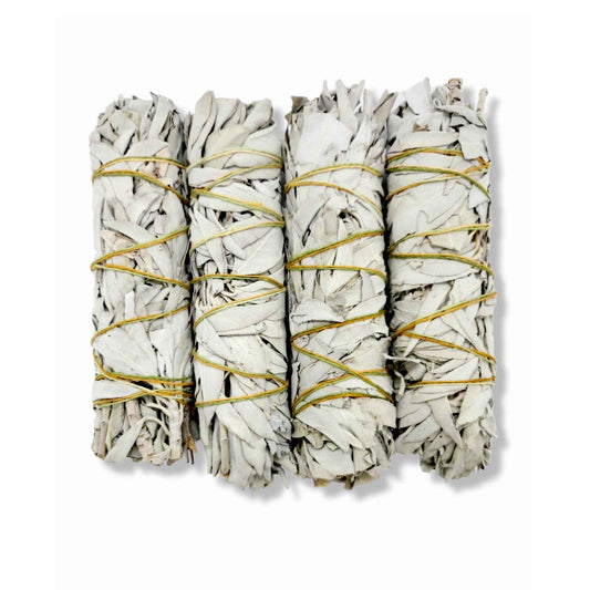 4x Californian White Sage Smudge Sticks - Large 18-20cm Incense Cleansing Bundle V238-SUPDZ-39397046124624