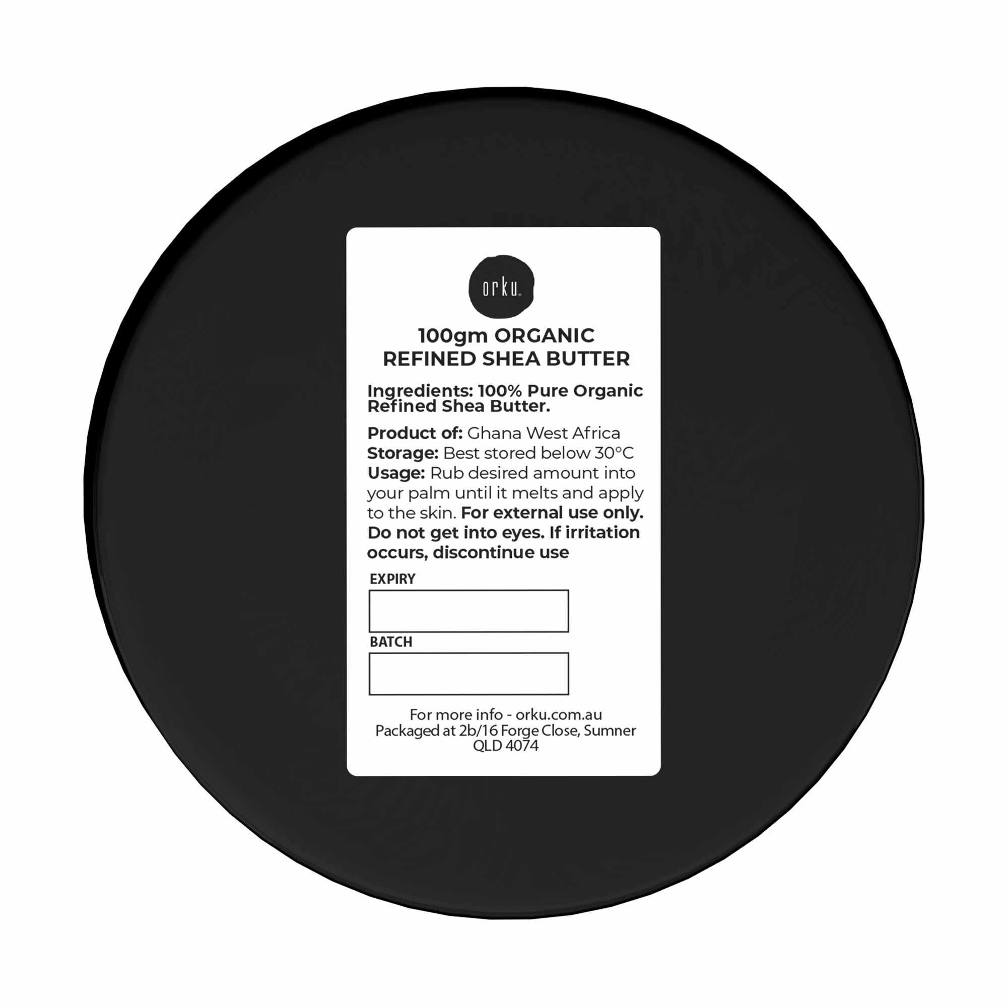 100g Refined Shea Butter Jar - Organic Pure African Karite Moisturiser V238-SUPDZ-39444142129232