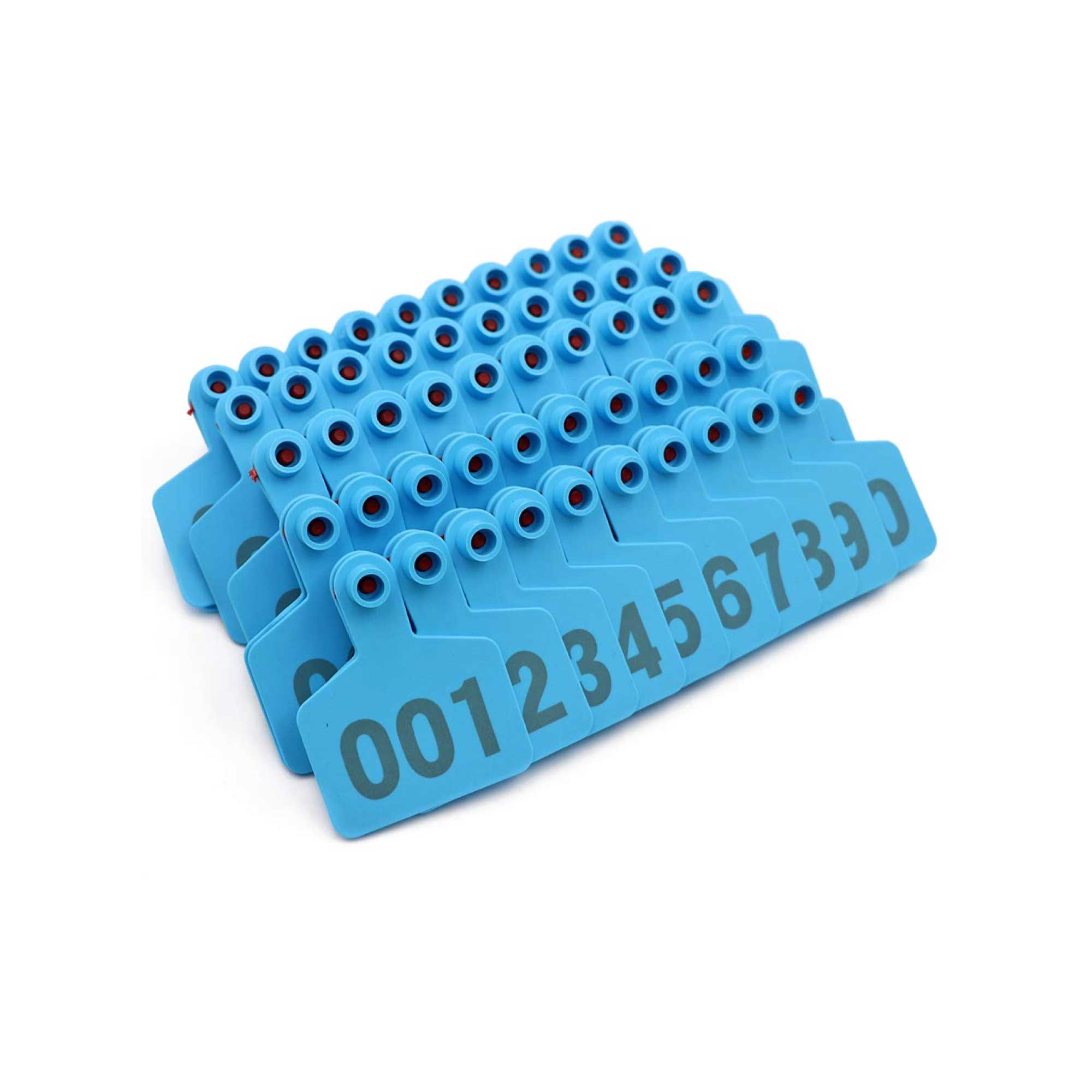 1-100 Cattle Number Ear Tags 5x4cm Set - Small Blue Pig Goat Livestock Label V238-SUPDZ-39484278276176
