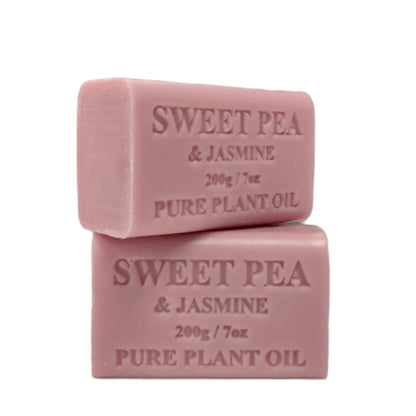 65x 200g Plant Oil Soap Sweet Pea Jasmine Scent Pure Natural Vegetable Base Bar V238-SUPDZ-39487701811280