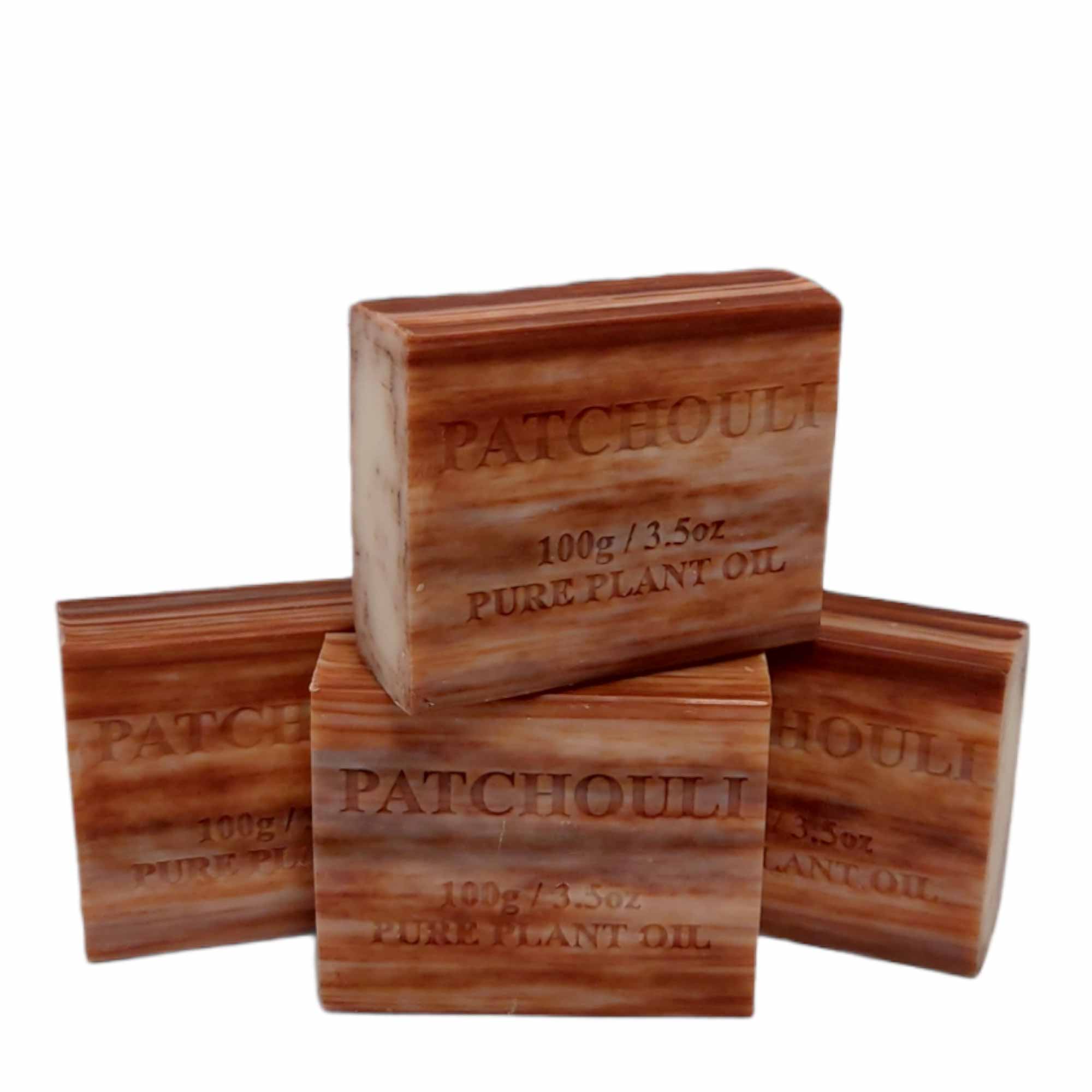100x 100g Plant Oil Soap Patchouli Scent Pure Natural Vegetable Base Bar V238-SUPDZ-39487703842896