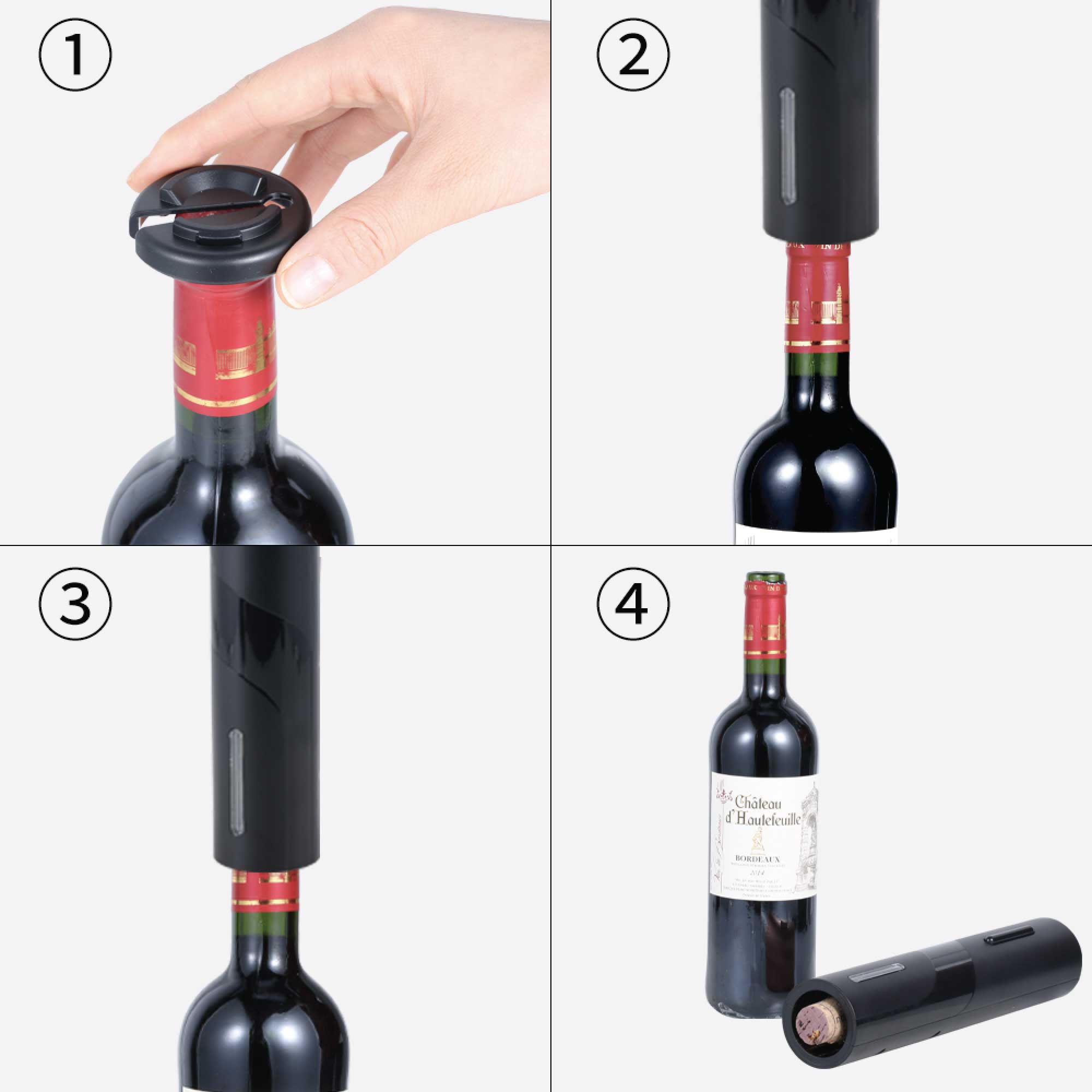 Electric Wine Bottle Opener Tool Automatic - Cordless Corkscrew - Foil Cutter V238-SUPDZ-39511638212688