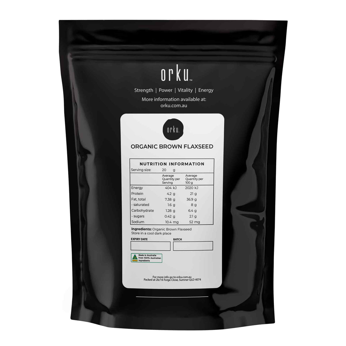400g Organic Brown Linseed Flaxseed Whole Grain Flax Seed Non GMO Omega3 6 Fibre V238-SUPDZ-39519287443536