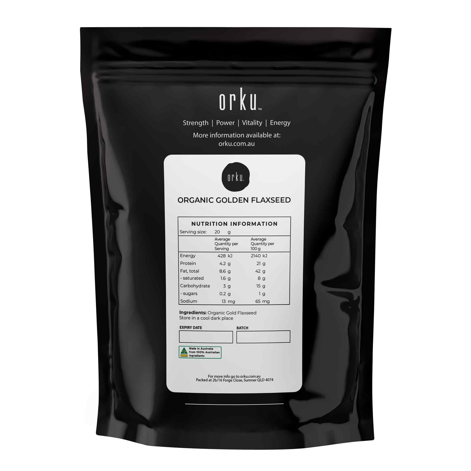 Bulk 10Kg Organic Golden Linseed Flaxseed Whole Flax Seed No GMO Omega3 6 Fibre V238-SUPDZ-39519315099728