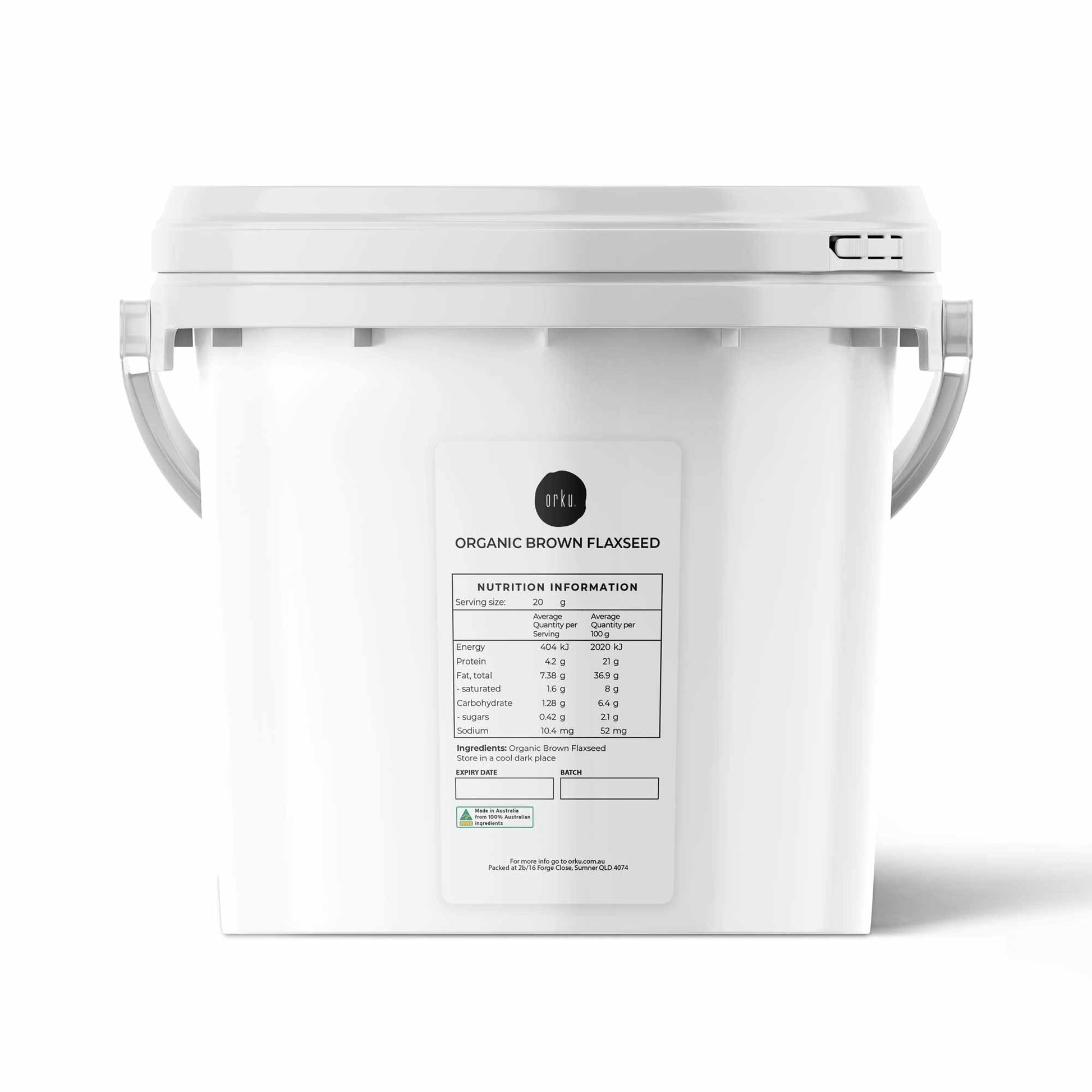 3.5Kg Organic Brown Linseed Flaxseed Tub Whole Flax Seed Non GMO Omega3 6 Fibre V238-SUPDZ-39519322472528