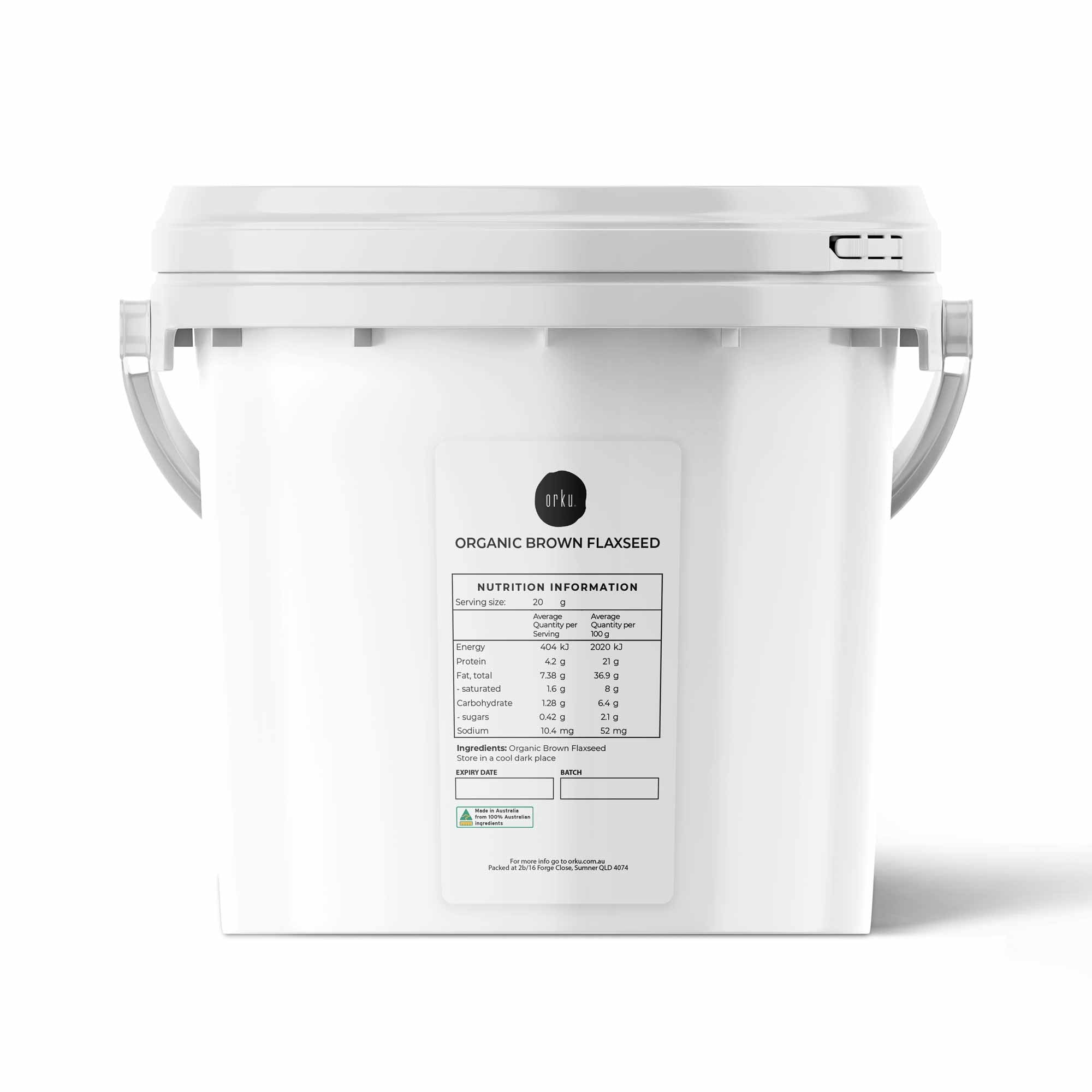 3.5Kg Organic Brown Linseed Flaxseed Tub Whole Flax Seed Non GMO Omega3 6 Fibre V238-SUPDZ-39519322472528