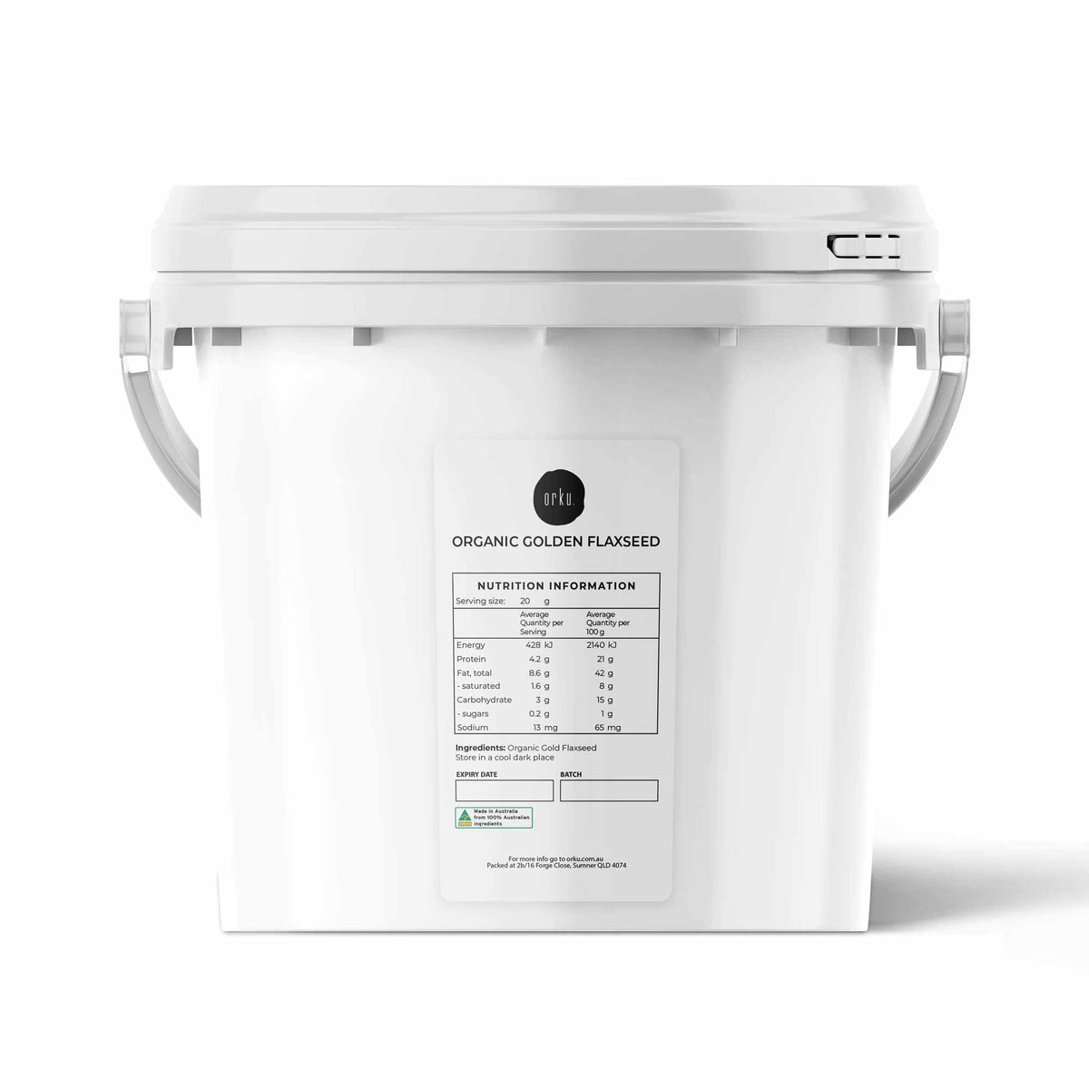 3.5Kg Organic Golden Linseed Flaxseed Tub Whole Flax Seed No GMO Omega3 6 Fibre V238-SUPDZ-39519325421648