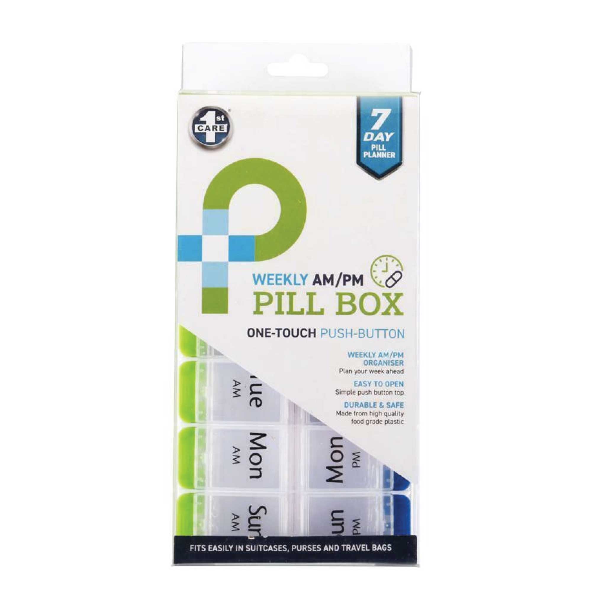 AM/PM Weekly Pill Box 7 Day Tablet Medicine Organiser Holder Case 14 Compartment V238-SUPDZ-39543886807120