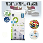 AM/PM Weekly Pill Box 7 Day Tablet Medicine Organiser Holder Case 14 Compartment V238-SUPDZ-39543886807120