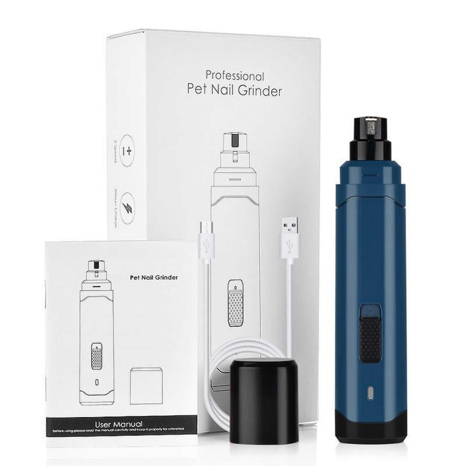 LED Light Pet Nail Grinder Dog Cat Electric Trimmer 2 Speed Rechargeable Filer V238-SUPDZ-39571400294480
