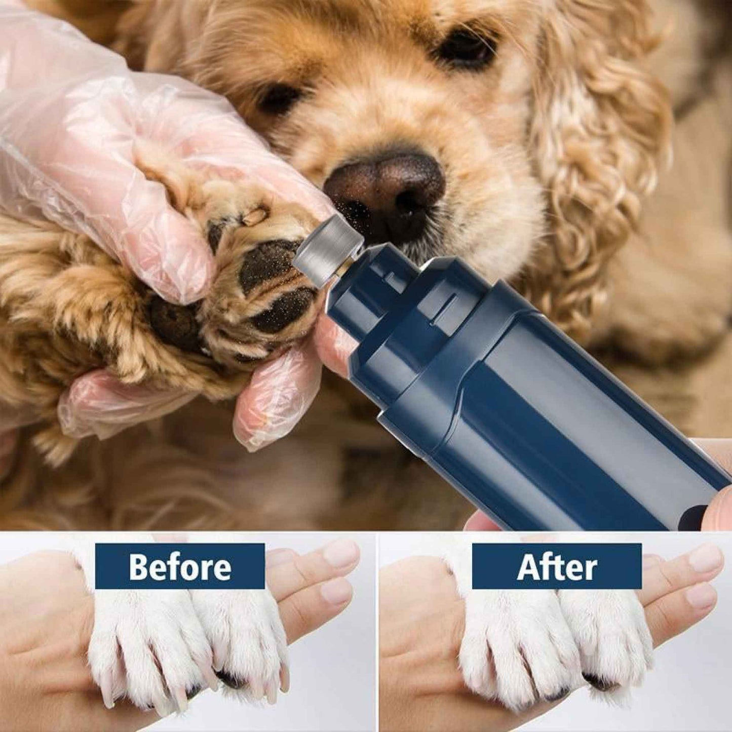 LED Light Pet Nail Grinder Dog Cat Electric Trimmer 2 Speed Rechargeable Filer V238-SUPDZ-39571400294480