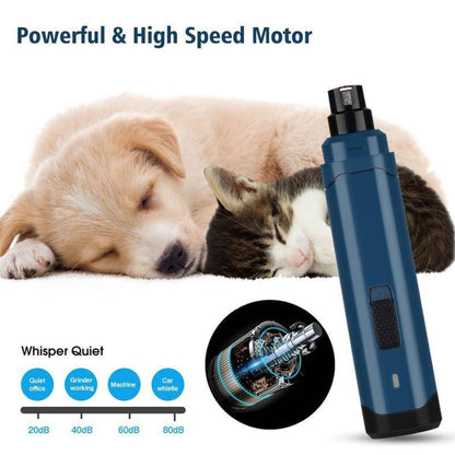 LED Light Pet Nail Grinder Dog Cat Electric Trimmer 2 Speed Rechargeable Filer V238-SUPDZ-39571400294480