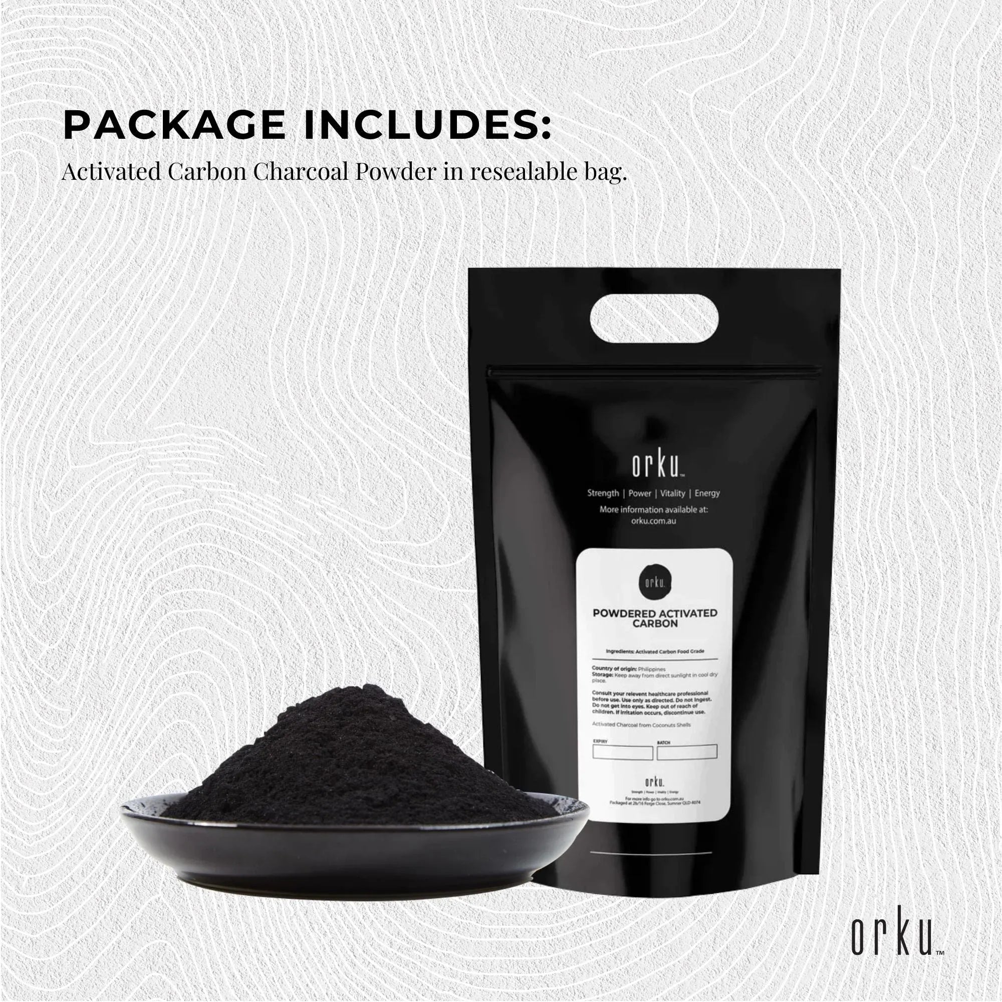 Orku Bulk 10Kg Granular Activated Carbon GAC Coconut Shell Charcoal Filtration V238-SUPDZ-39577845203024