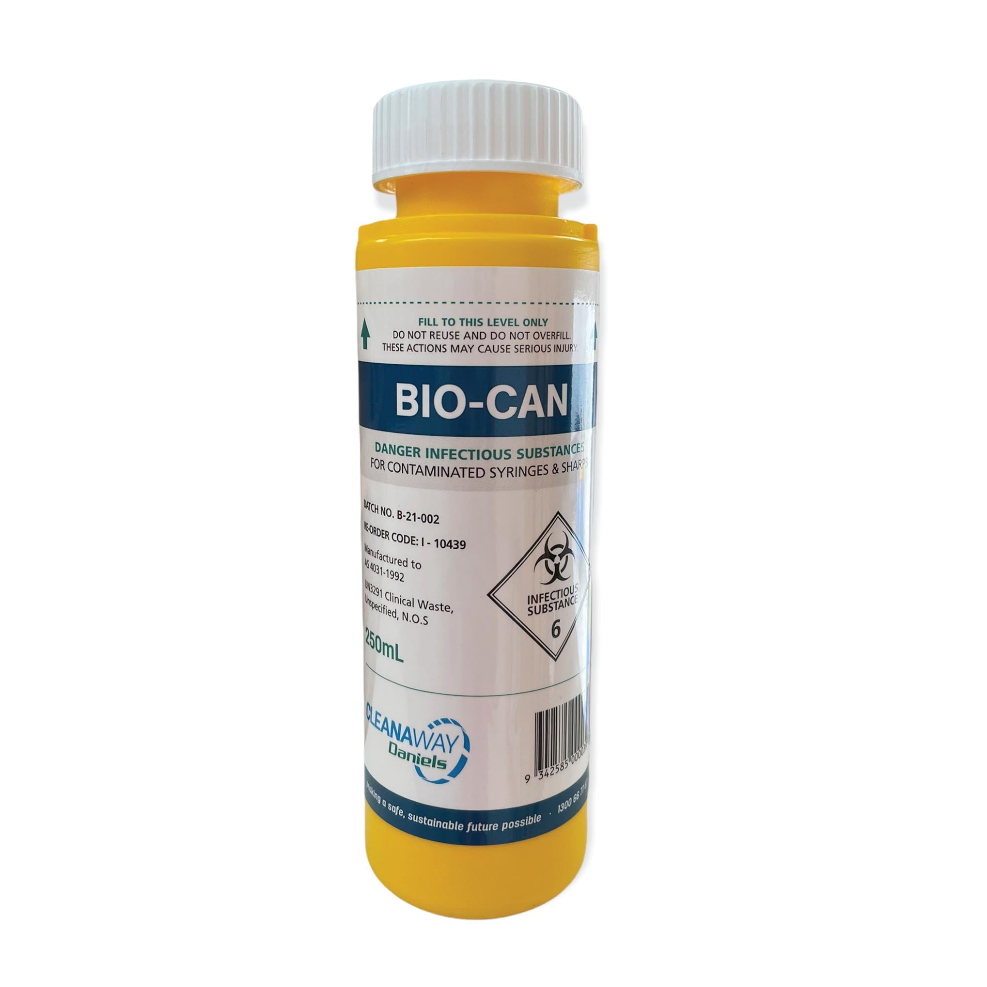 250ml Sharps Container Needle Biohazard Bin Disposal - Medical Waste Box V238-SUPDZ-39581960601680