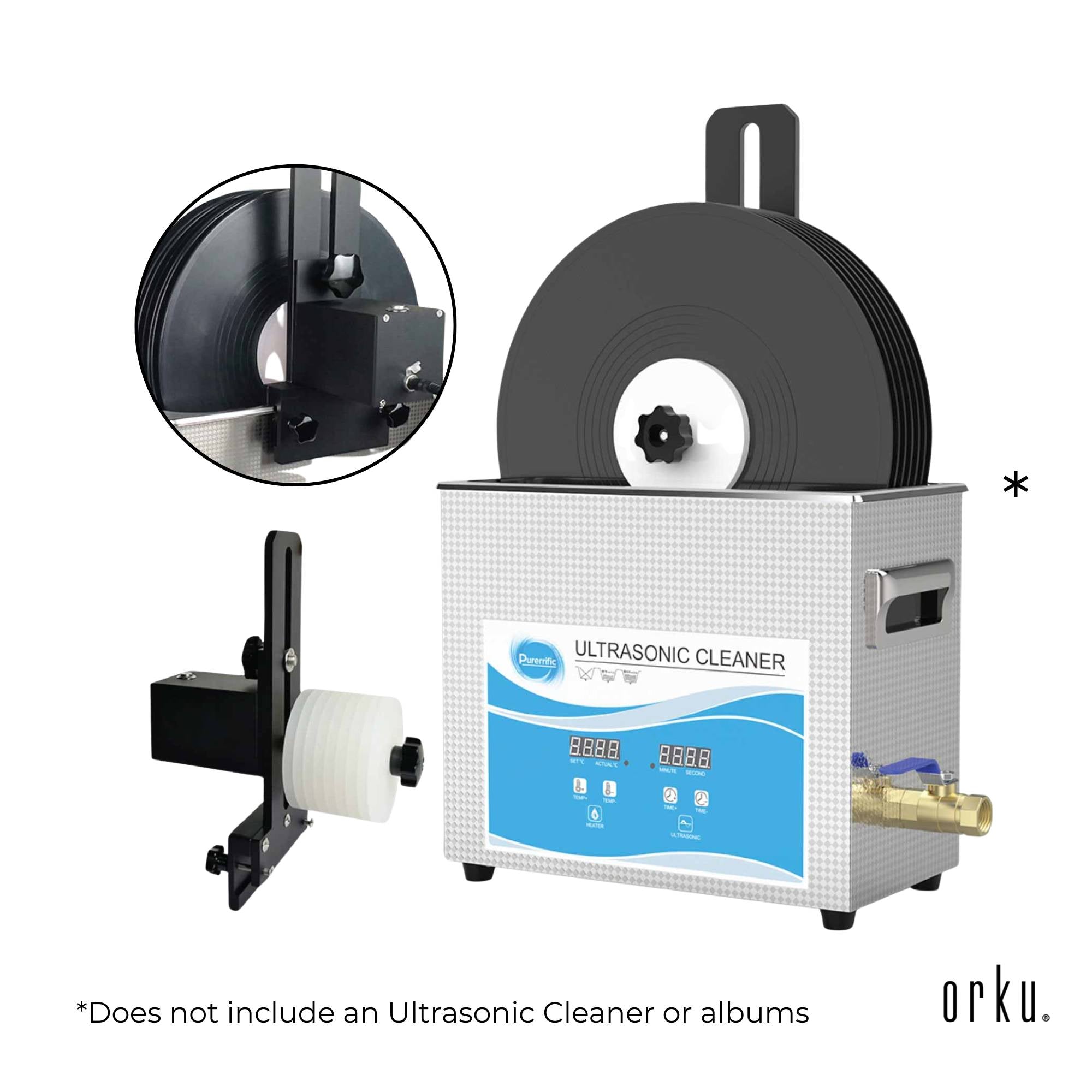 Alloy Vinyl Record Cleaning Stand Drying Rack For Ultrasonic Cleaner Disc Bracket V238-SUPDZ-39586998222928