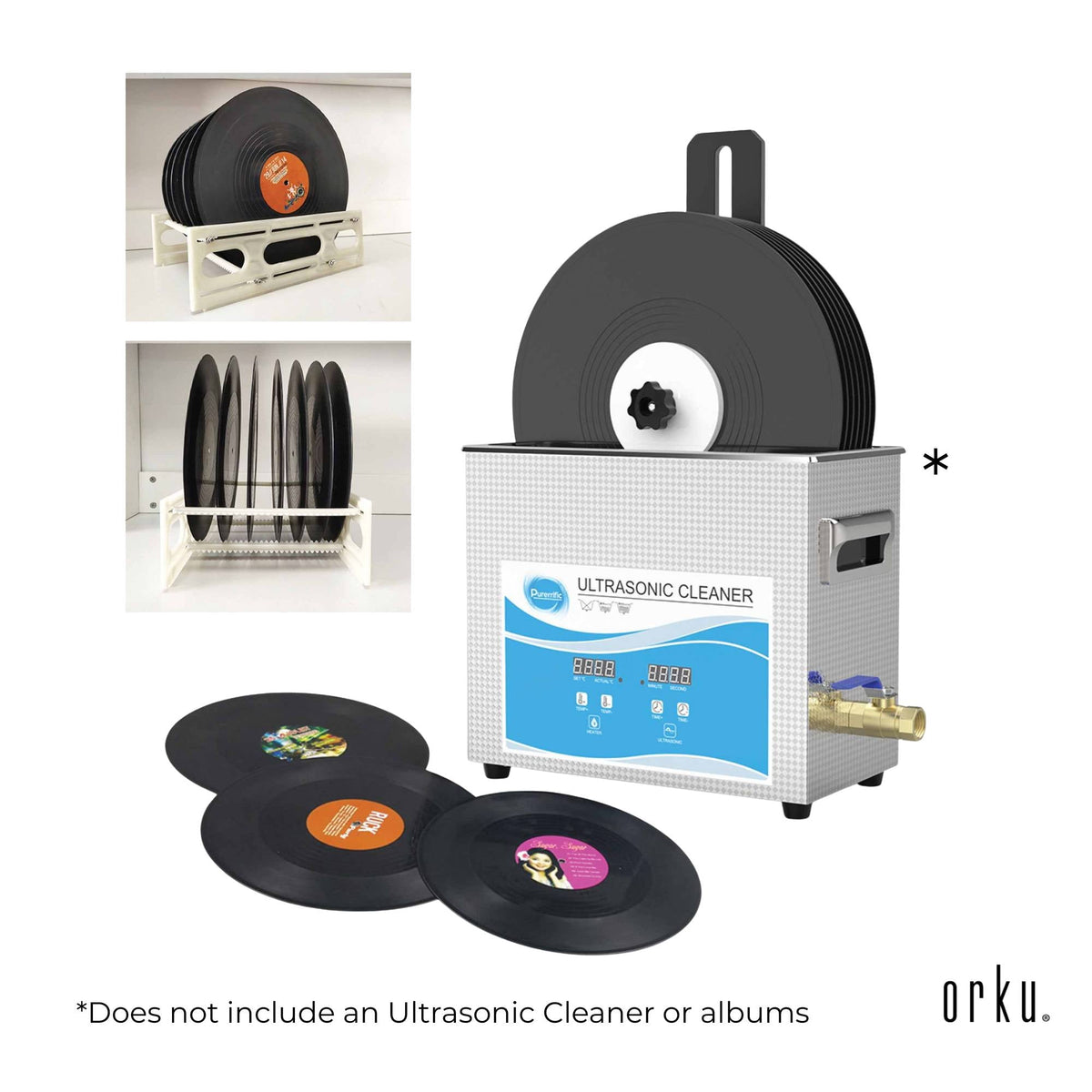 Alloy Vinyl Record Cleaning Stand Drying Rack For Ultrasonic Cleaner Disc Bracket V238-SUPDZ-39586998222928