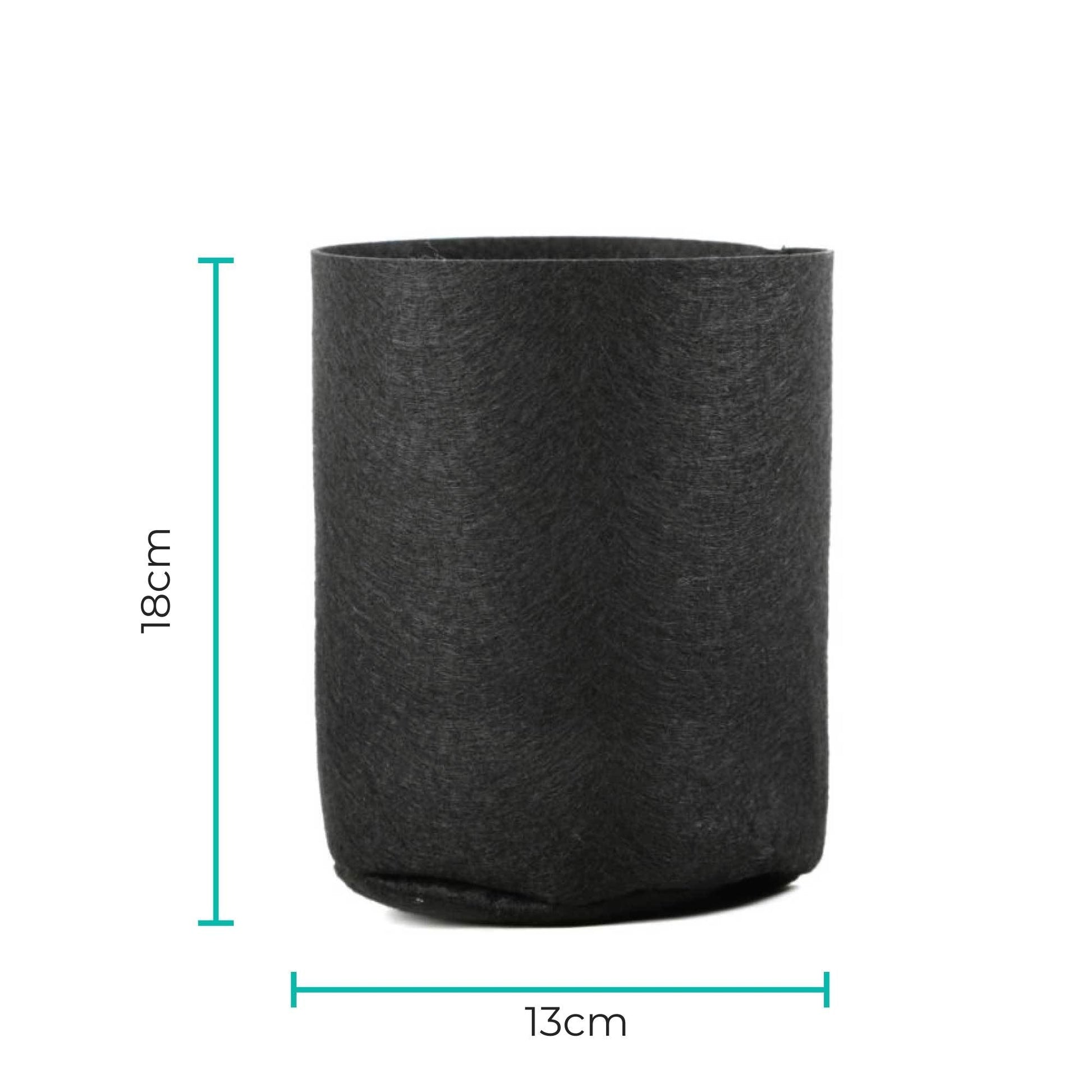 6 Pck 0.6 Gallon Fabric Flower Pots 2.4L Garden Planter Bags Black Felt Root Pouch V238-SUPDZ-39602690228304