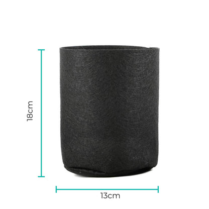 6 Pck 0.6 Gallon Fabric Flower Pots 2.4L Garden Planter Bags Black Felt Root Pouch V238-SUPDZ-39602690228304