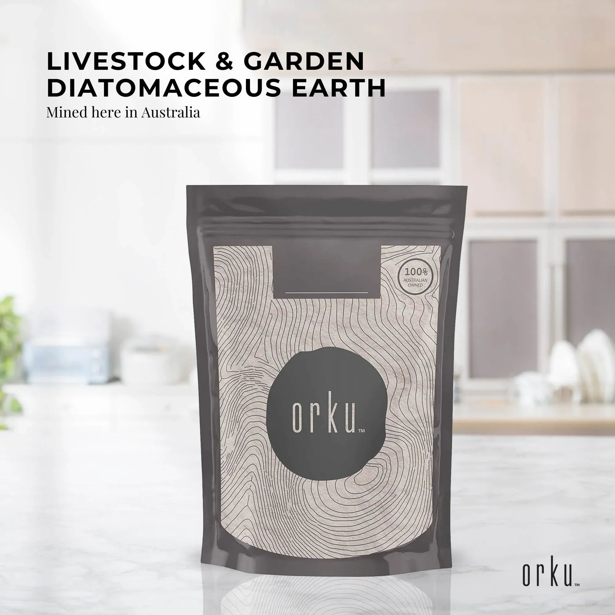 Orku 100g Fossil Shell Flour - Livestock Garden Pet Diatomaceous Earth V238-SUPDZ-39616251002960