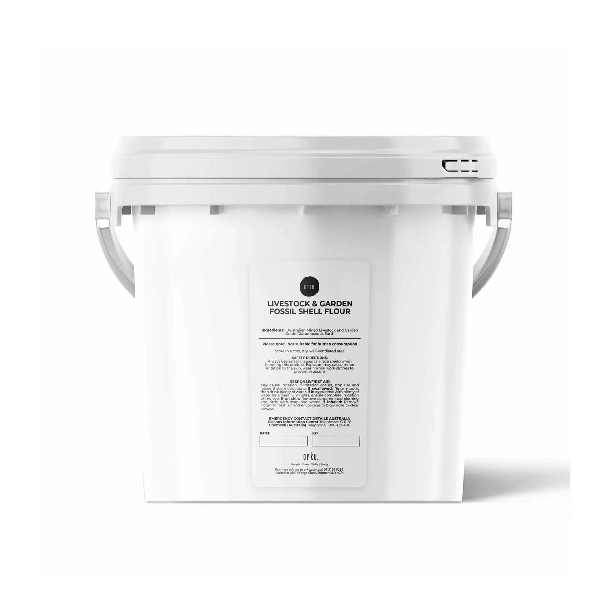 Orku 3Kg Fossil Shell Flour Tub - Livestock Garden Diatomaceous Earth V238-SUPDZ-39617458274384