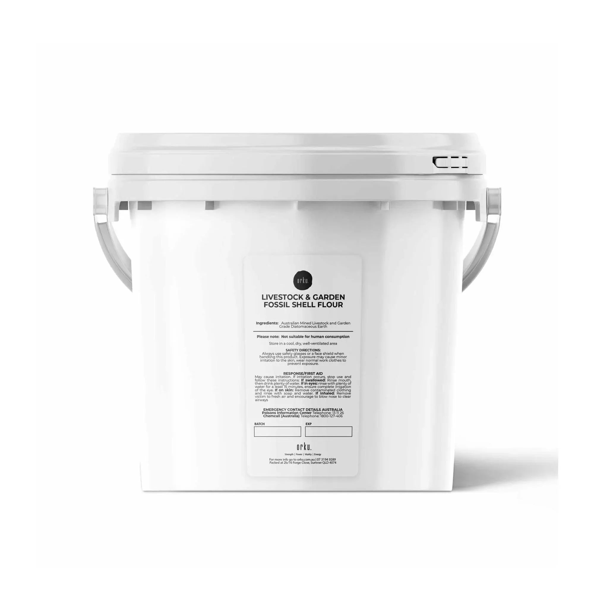 Orku 3Kg Fossil Shell Flour Tub - Livestock Garden Diatomaceous Earth V238-SUPDZ-39617458274384