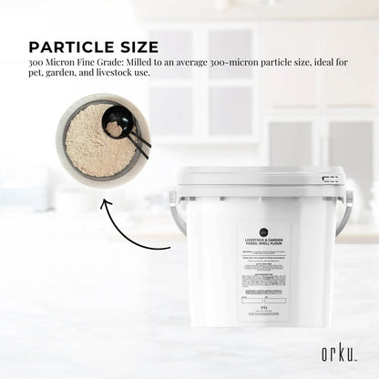 Orku 3Kg Fossil Shell Flour Tub - Livestock Garden Diatomaceous Earth V238-SUPDZ-39617458274384