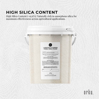Orku 700g Fossil Shell Flour Tub - Livestock Garden Diatomaceous Earth V238-SUPDZ-39617462075472