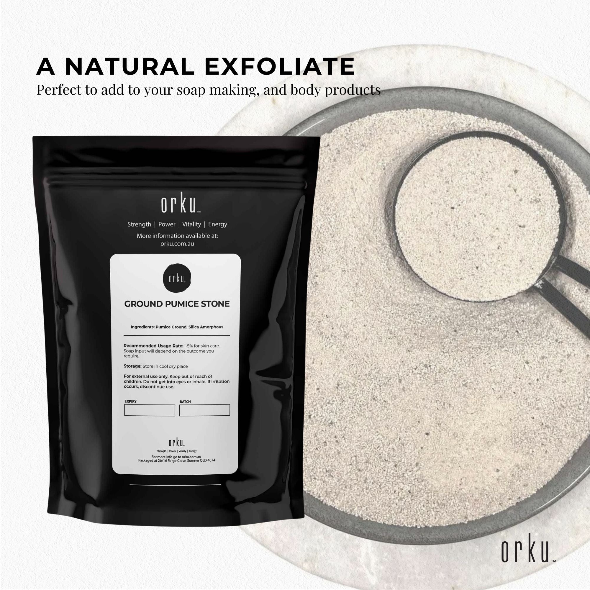2Kg Ground Pumice Stone Granular Powder Eco Exfoliant Body Scrub Soap Additive V238-SUPDZ-39641654952016