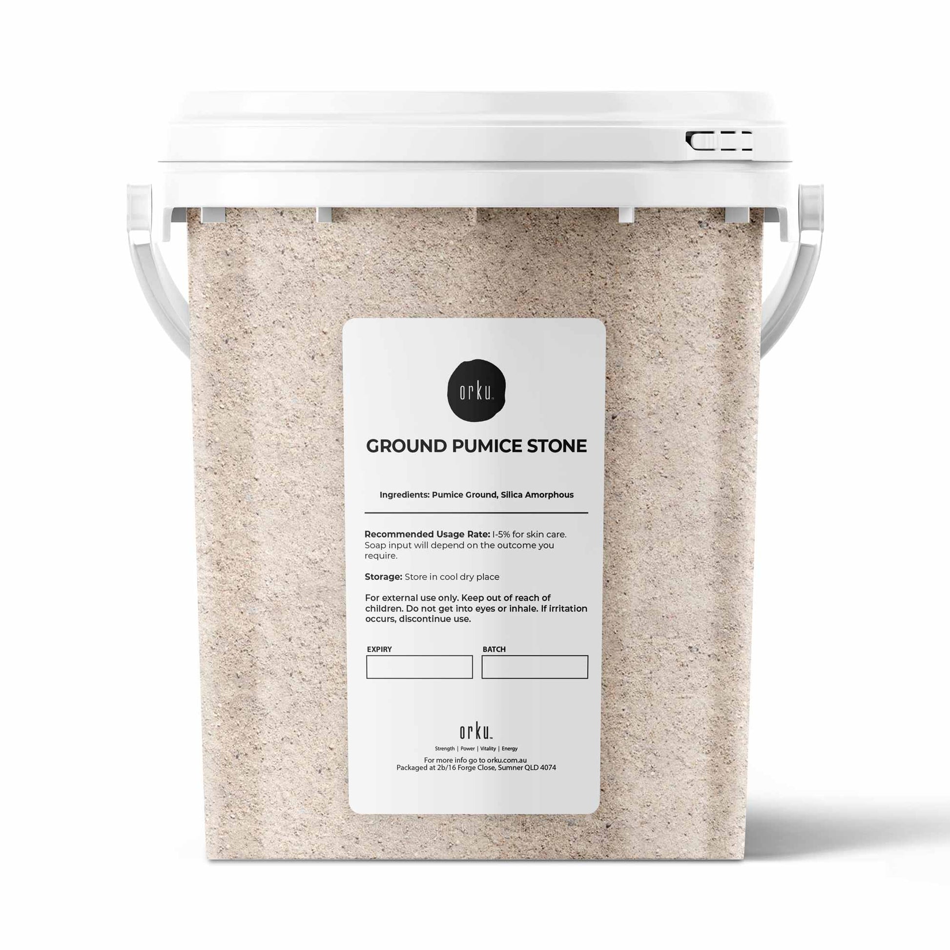 1.3Kg Ground Pumice Stone Granular Powder Tub Exfoliant Body Scrub Soap Additive V238-SUPDZ-39641675563088