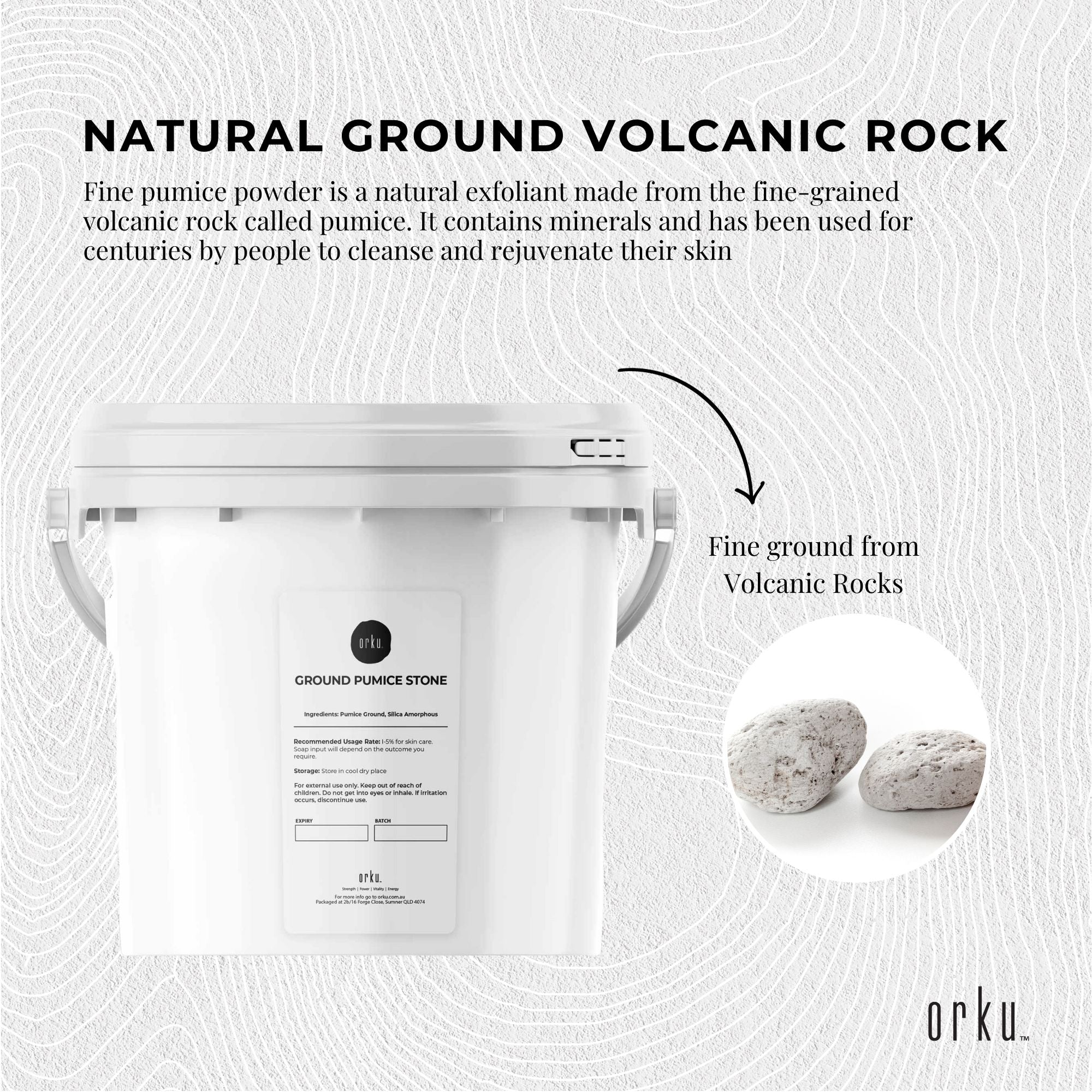 5Kg Ground Pumice Stone Granular Powder Tub Exfoliant Body Scrub Soap Additive V238-SUPDZ-39641682640976