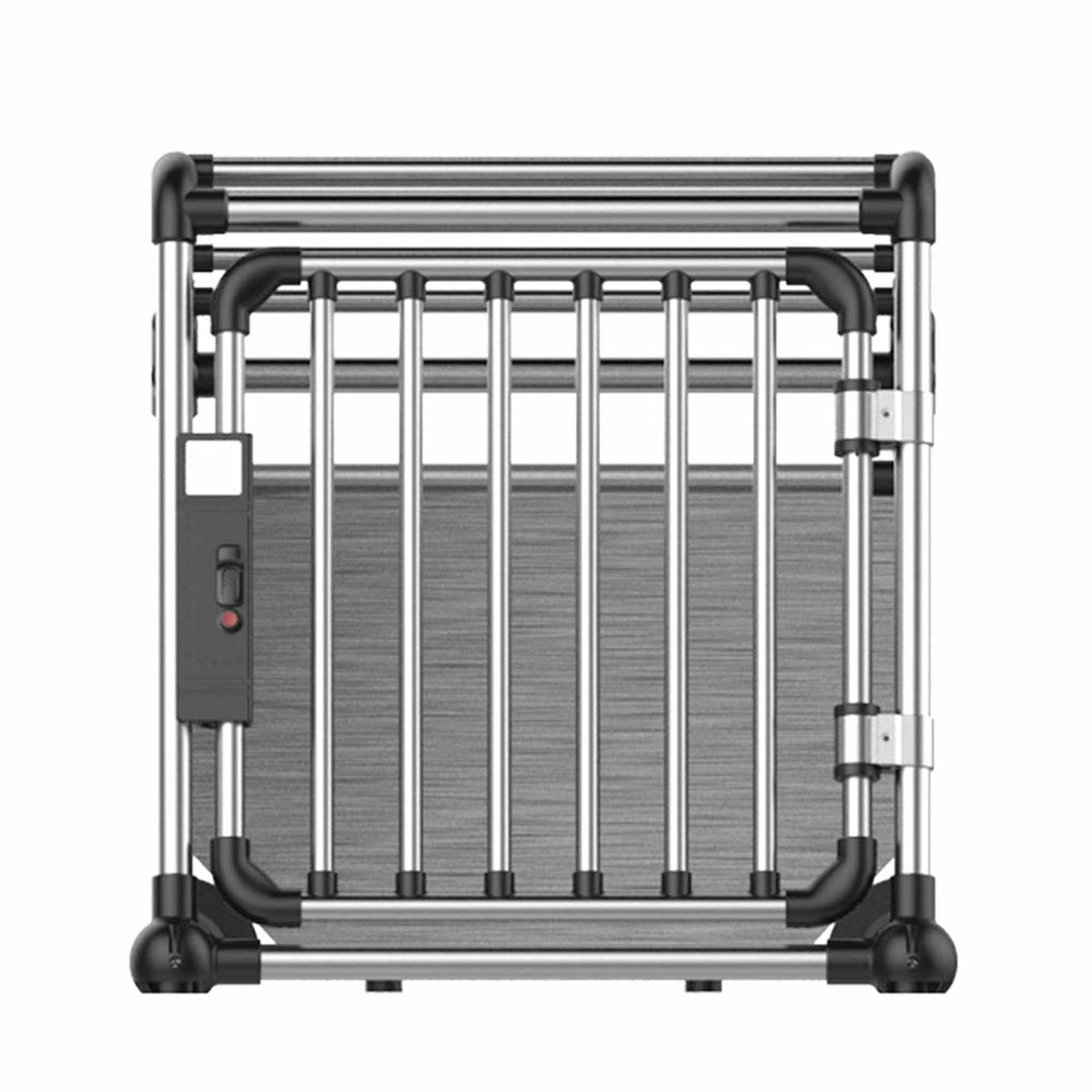 Aluminium Dog Travel Crate 56x65x77cm - Medium Pet Car Transport Cage Kennel Box V238-SUPDZ-39646679793744