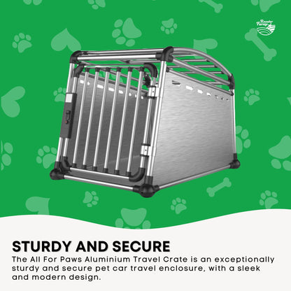 Aluminium Dog Travel Crate 63x68x88cm - Large Pet Car Transport Cage Kennel Box V238-SUPDZ-39646754799696