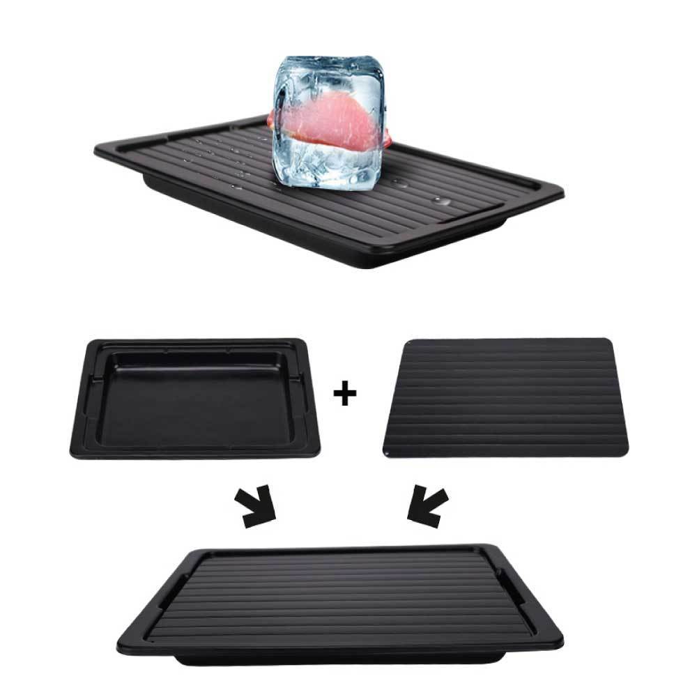 Fast Defrosting Meat Tray FDA Approved - Medium Miracle Aluminium Thawing Plate V238-SUPDZ-39669772091472