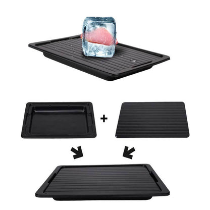 Fast Defrosting Meat Tray FDA Approved - Medium Miracle Aluminium Thawing Plate V238-SUPDZ-39669772091472