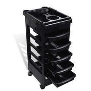 Ellie & Ruby 6 Tier Hairdressing Trolley Black 82x49x32cm Salon Rolling Cart V238-SUPDZ-39711824248912