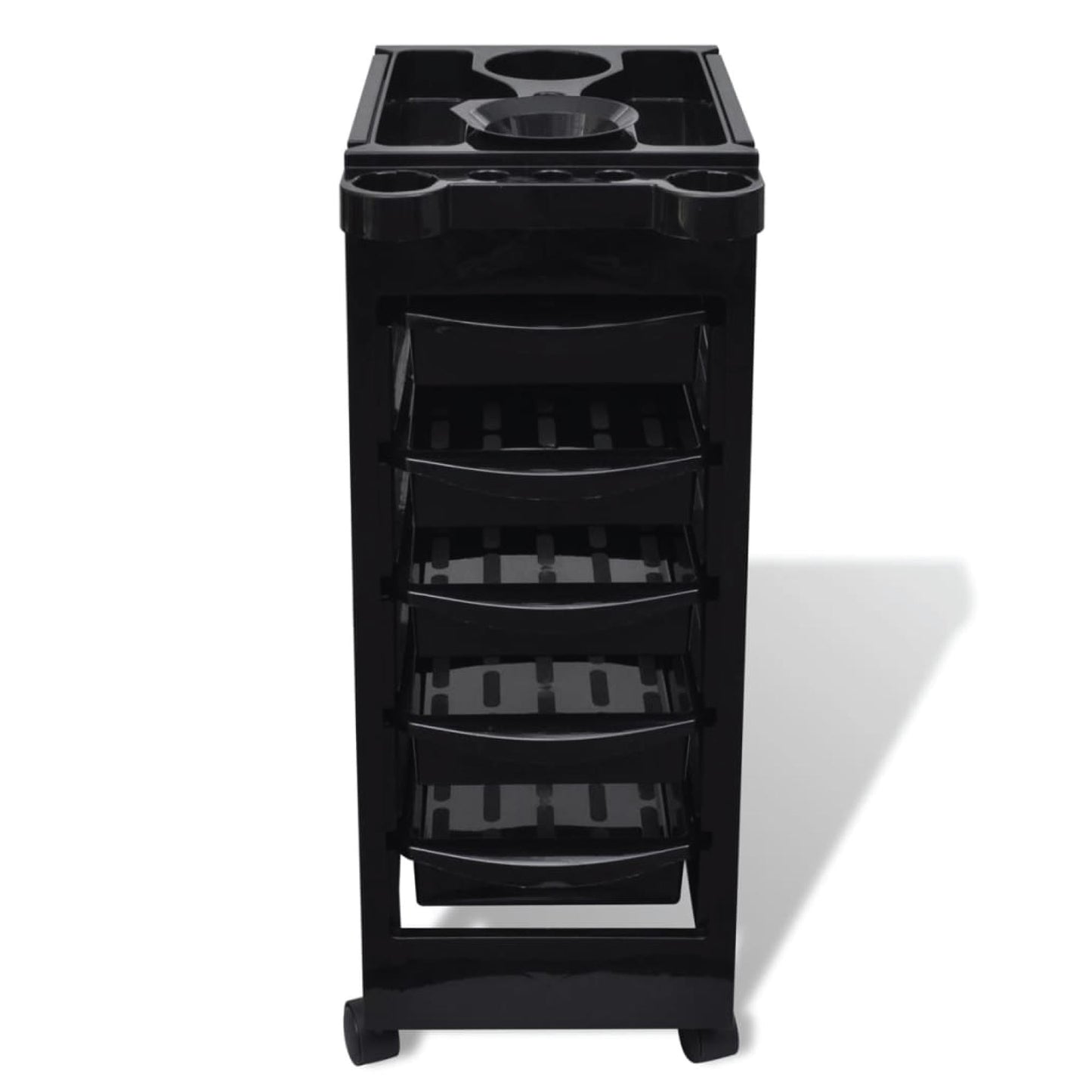 Ellie & Ruby 6 Tier Hairdressing Trolley Black 82x49x32cm Salon Rolling Cart V238-SUPDZ-39711824248912