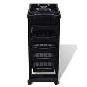 Ellie & Ruby 6 Tier Hairdressing Trolley Black 82x49x32cm Salon Rolling Cart V238-SUPDZ-39711824248912