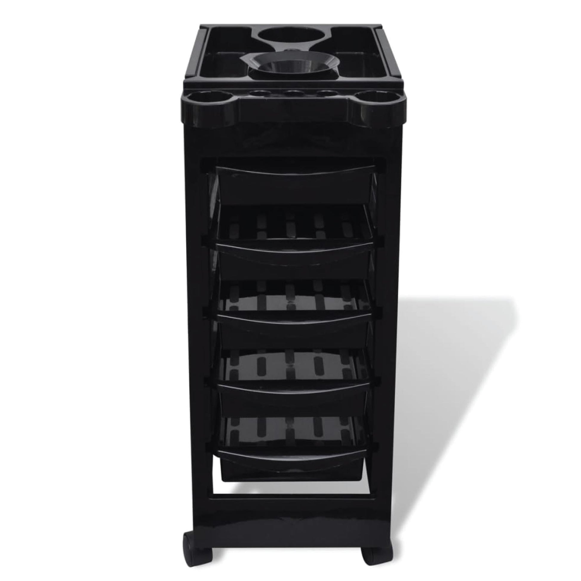Ellie & Ruby 6 Tier Hairdressing Trolley Black 82x49x32cm Salon Rolling Cart V238-SUPDZ-39711824248912