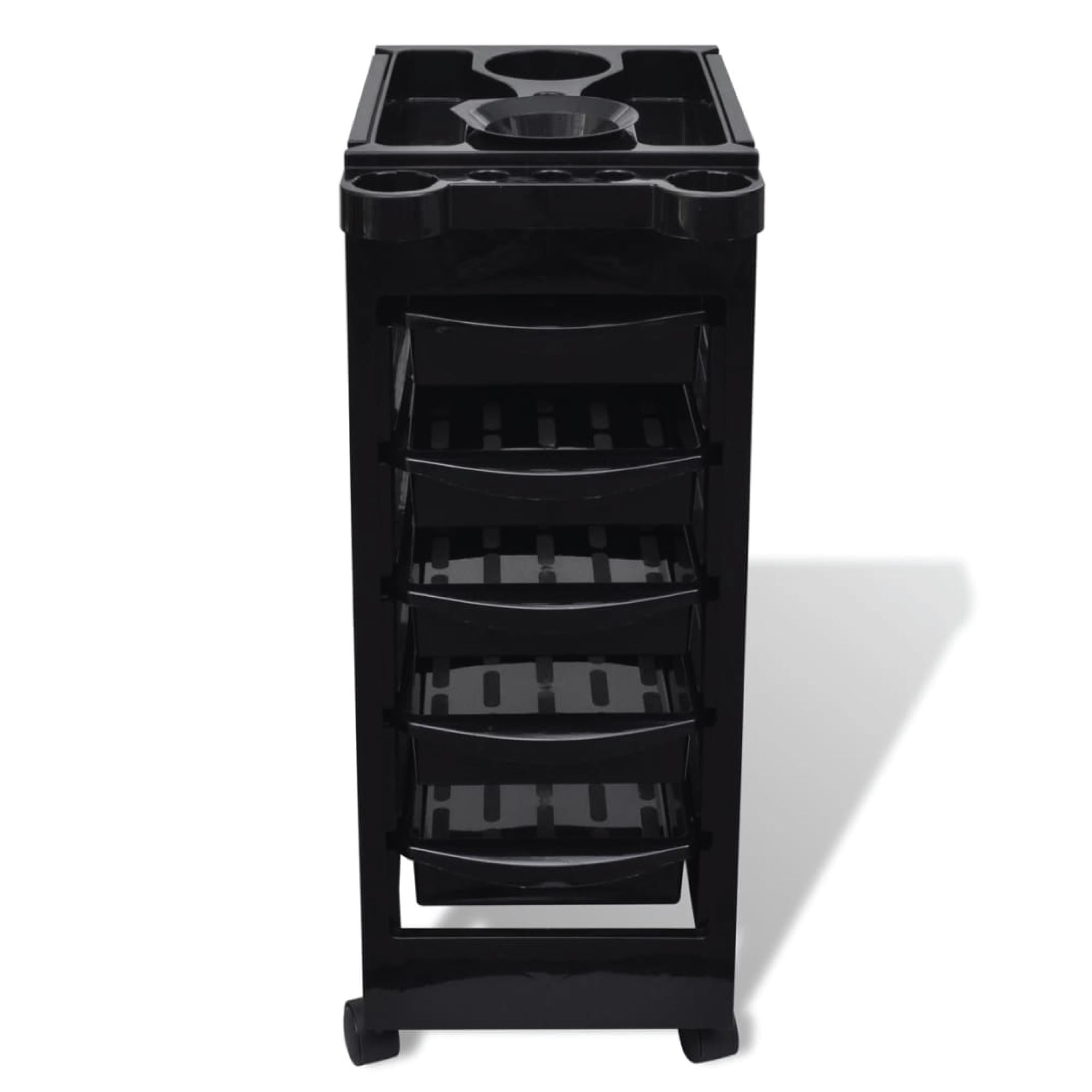 Ellie & Ruby 6 Tier Hairdressing Trolley Black 82x49x32cm Salon Rolling Cart V238-SUPDZ-39711824248912