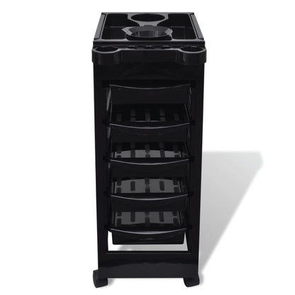 Ellie & Ruby 6 Tier Hairdressing Trolley Black 82x49x32cm Salon Rolling Cart V238-SUPDZ-39711824248912