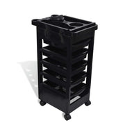 Ellie & Ruby 6 Tier Hairdressing Trolley Black 82x49x32cm Salon Rolling Cart V238-SUPDZ-39711824248912